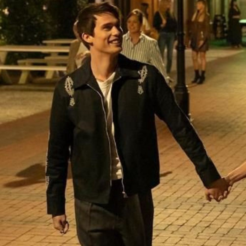 The Idea of You Hayes (Nicholas Galitzine) Black Cotton Jacket - Character Front View
