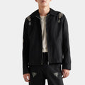 The Idea of You Hayes (Nicholas Galitzine) Black Cotton Jacket - Front View