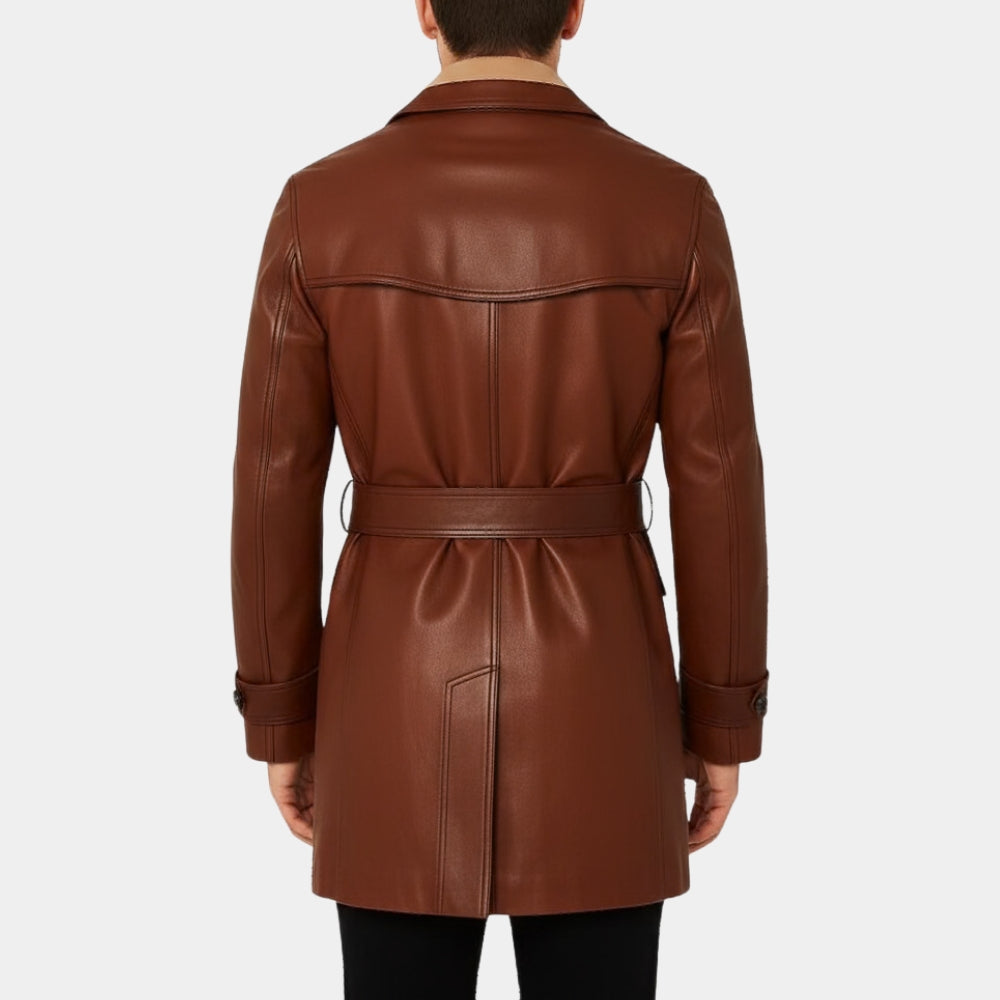 The King’s Man Ralph Fiennes aka Orlando Oxford Tan Car Coat - Back View