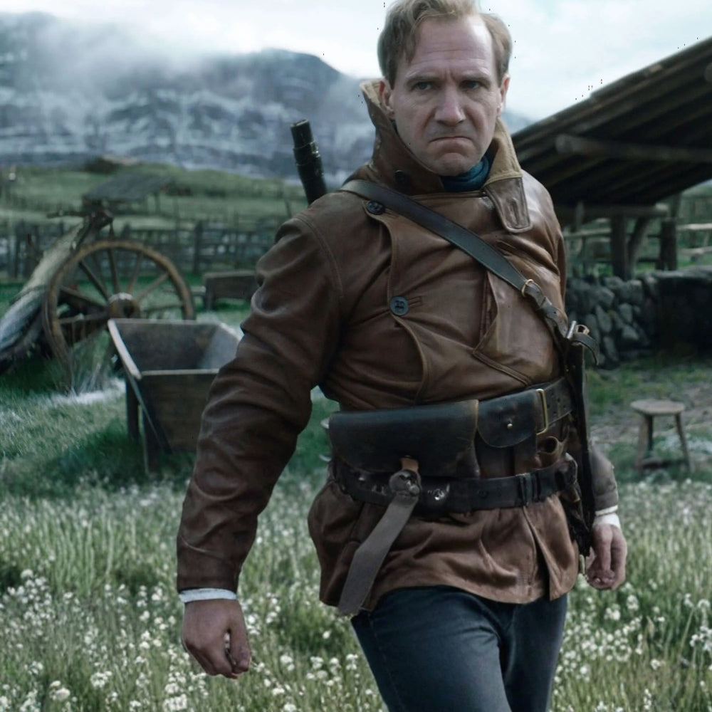 The King’s Man Ralph Fiennes aka Orlando Oxford Tan Car Coat - Character Front View