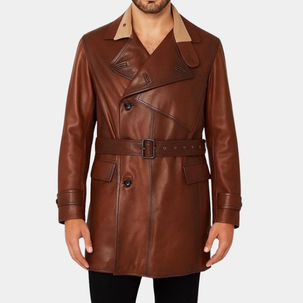 The King’s Man Ralph Fiennes aka Orlando Oxford Tan Car Coat - Front View