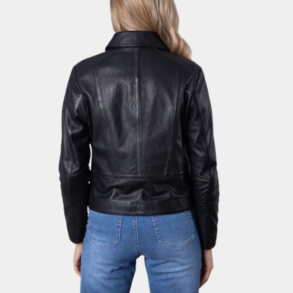 The Life List Alex aka Sofia Carson Leather Jacket - Back View