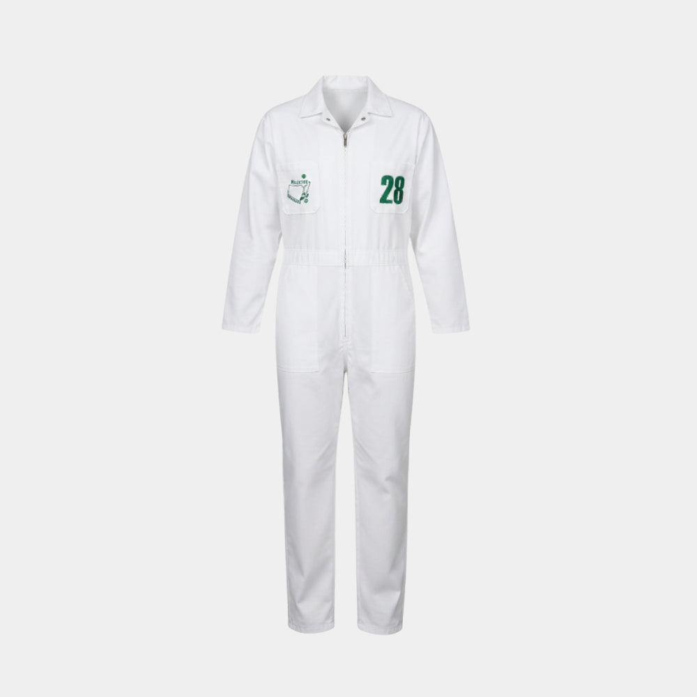 The Masters  Caddies White Cotton Jumpsuit - Mannequin Front View