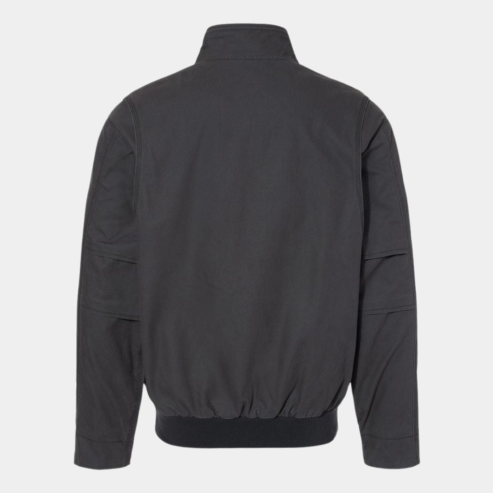 The Night Agent Season 02 Peter Sutherland Grey Cotton Field Jacket - Mannequin Back View