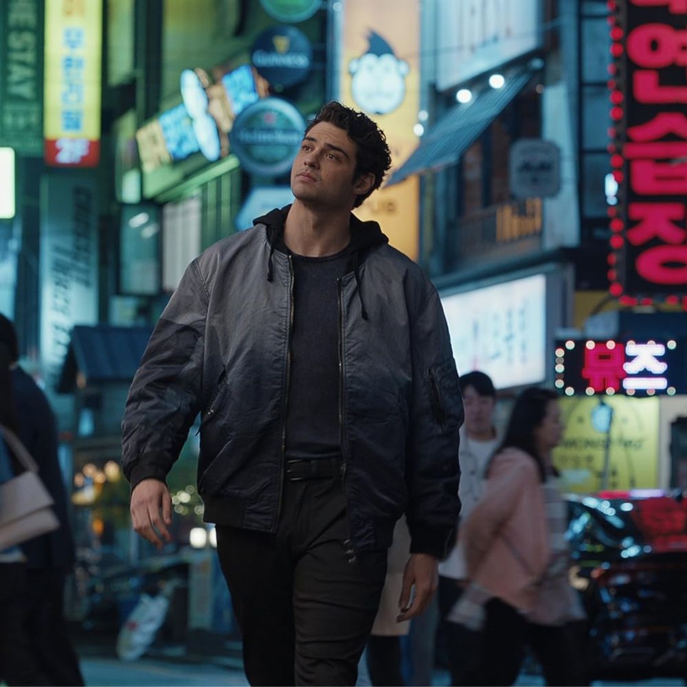 The Recruit Owen Hendricks aka Noah Centineo Printed Bomber Jacket - Character Front View