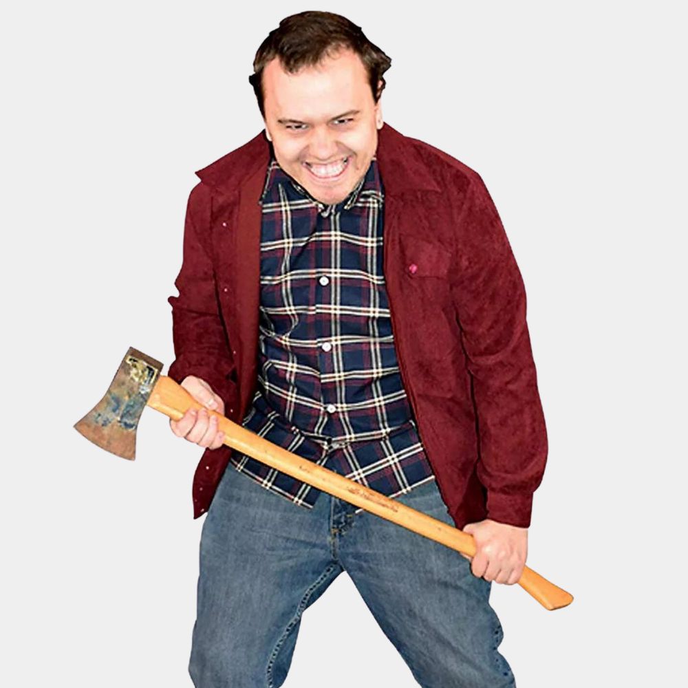 The Shining Jack Torrance Maroon Corduroy Jacket - Front View