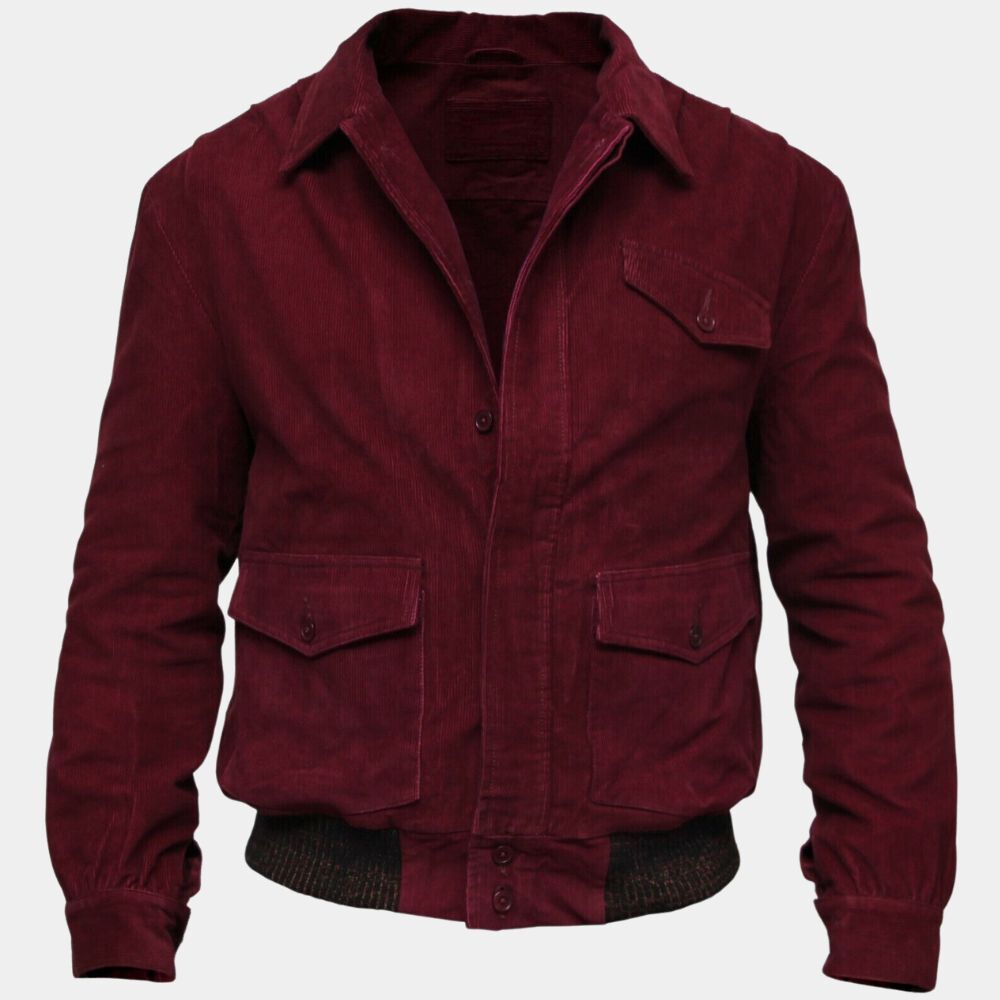 The Shining Jack Torrance Maroon Corduroy Jacket - Mannequin Front View