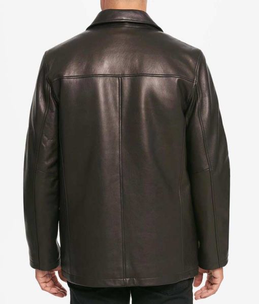 The Sopranos Men's Tony Soprano Black Leather Jacket - Back View