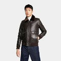 The Thing MacReady (Kurt Russel) Brown G-1 Leather Bomber Jacket - Front Posture View