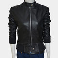 The Vampire Diaries  Elena Gilbert aka Nina Dobrev Leather Jacket - Mannequin Front View