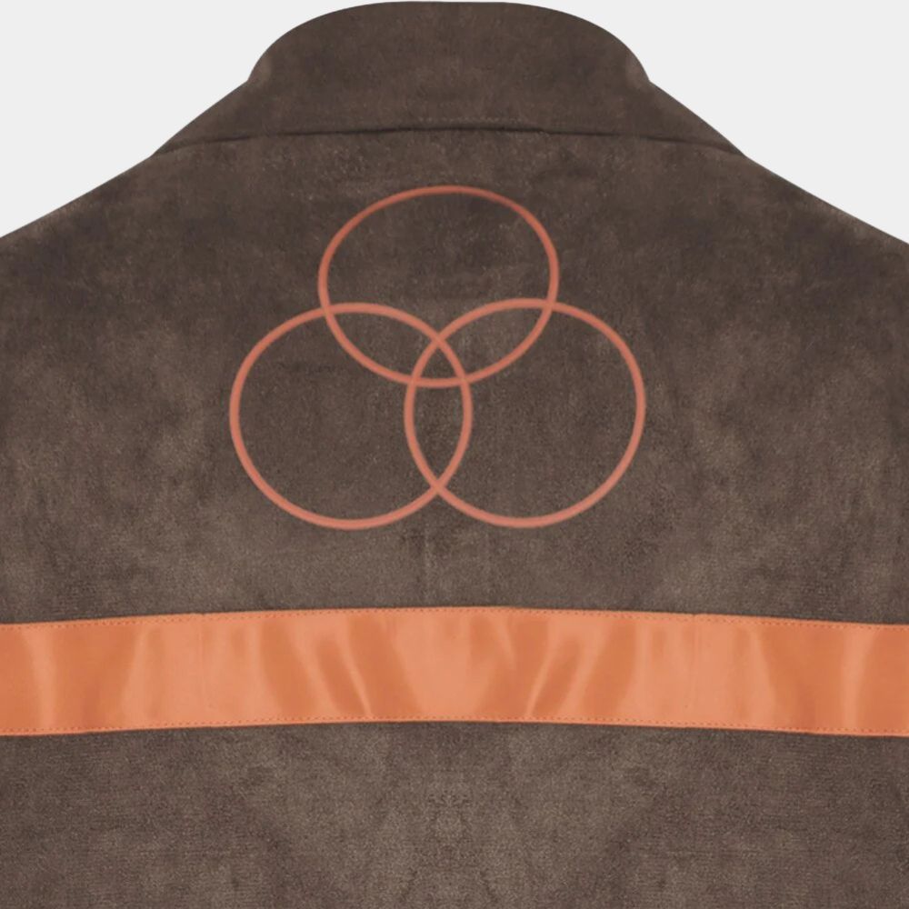 The Walking Dead CRM Inspired Brown Uniform Jacket - Mannequin Back Logo View