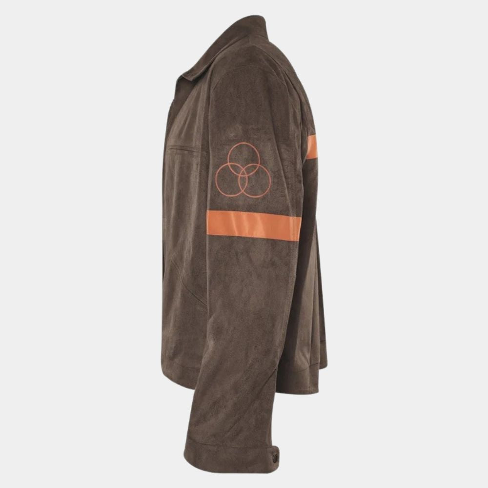The Walking Dead CRM Inspired Brown Uniform Jacket - Mannequin Side Logo View