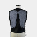 The Walking Dead Daryl Dixon Angel Wings Leather Biker Vest - Mannequin Back View