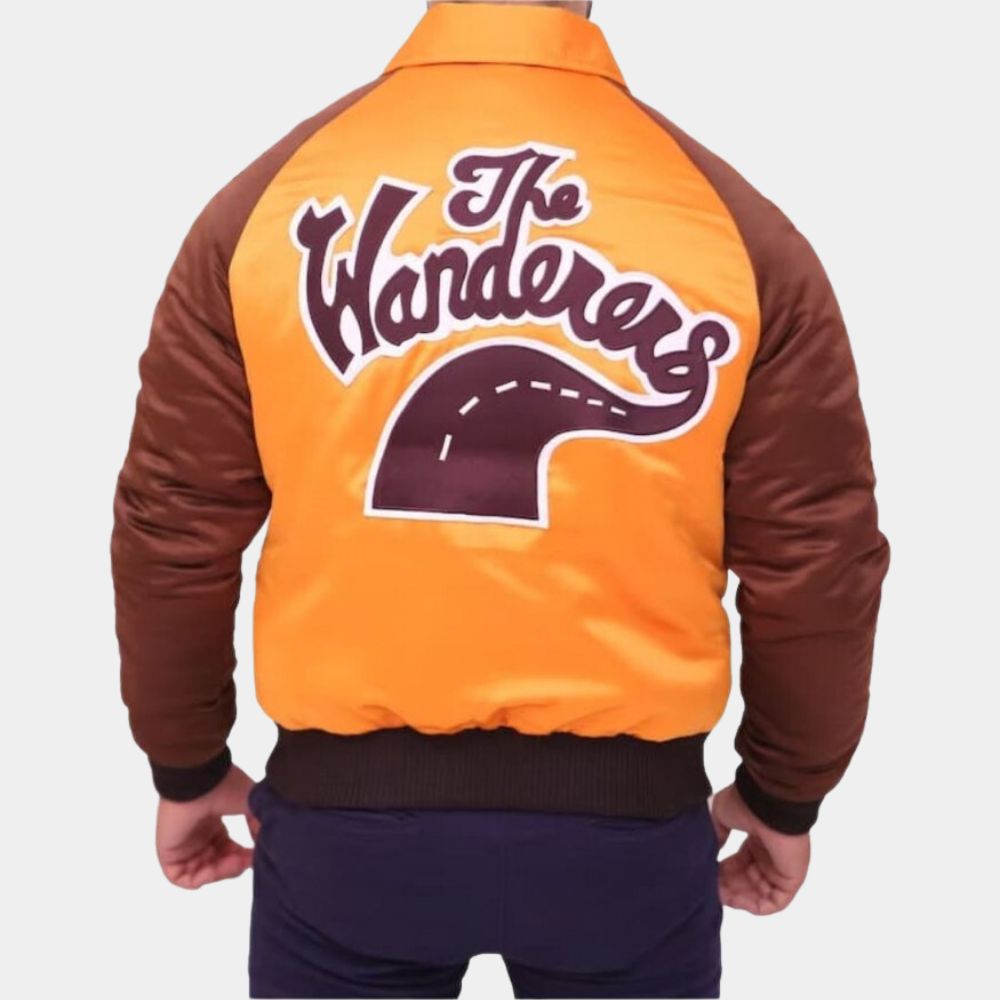 The Wanderers Ken Wahl aka Richie Varsity Jacket in Satin Fabric - Back View
