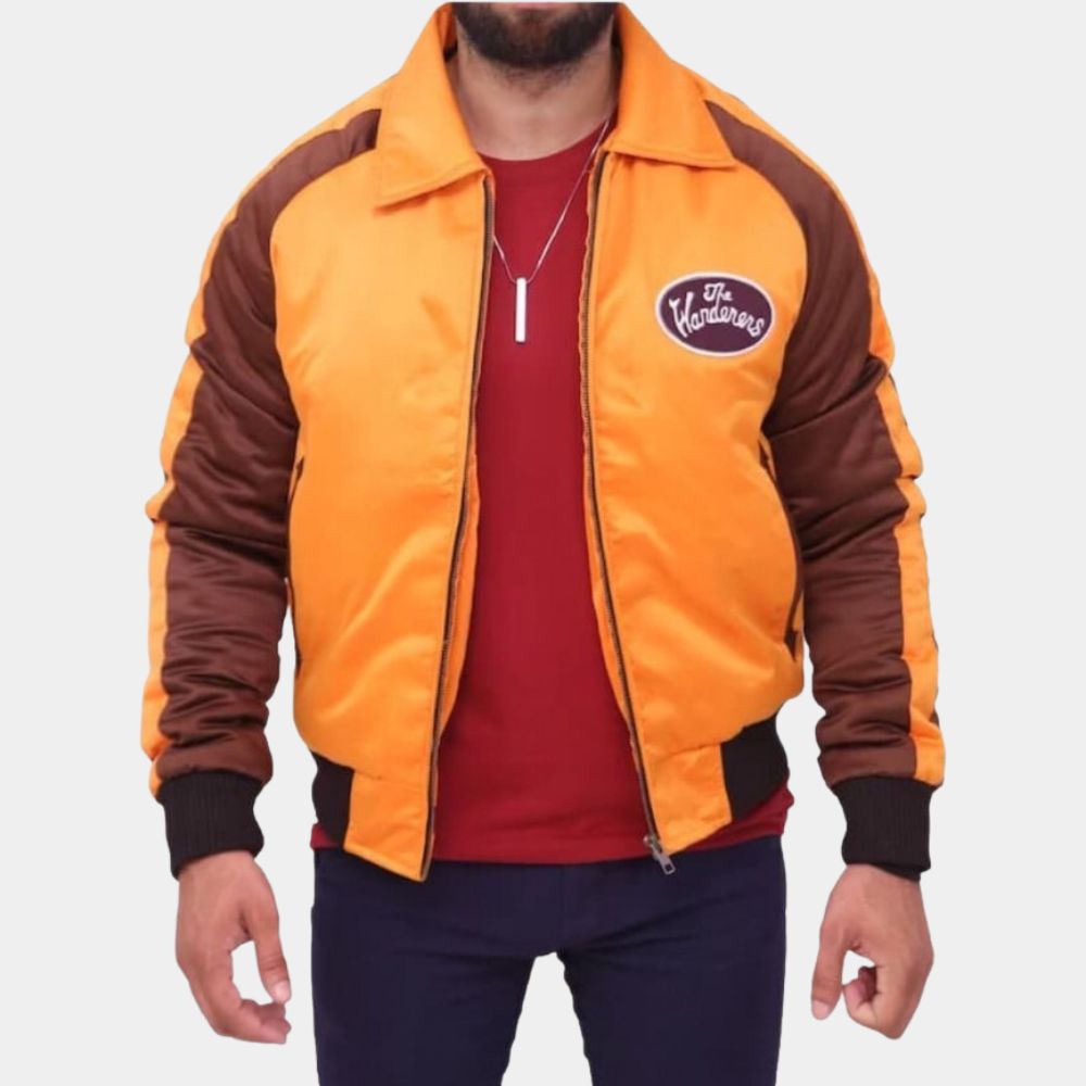 The Wanderers Ken Wahl aka Richie Varsity Jacket in Satin Fabric - Front View