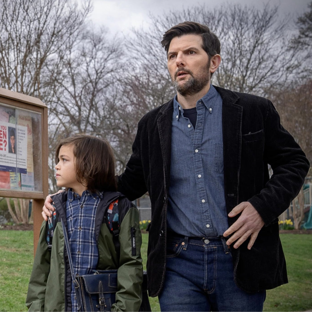 The Whisper Man Adam Scott Black Coat