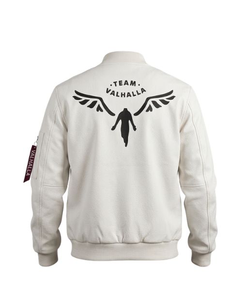 Tokyo Revengers Team Valhalla White Bomber Jacket - Description View