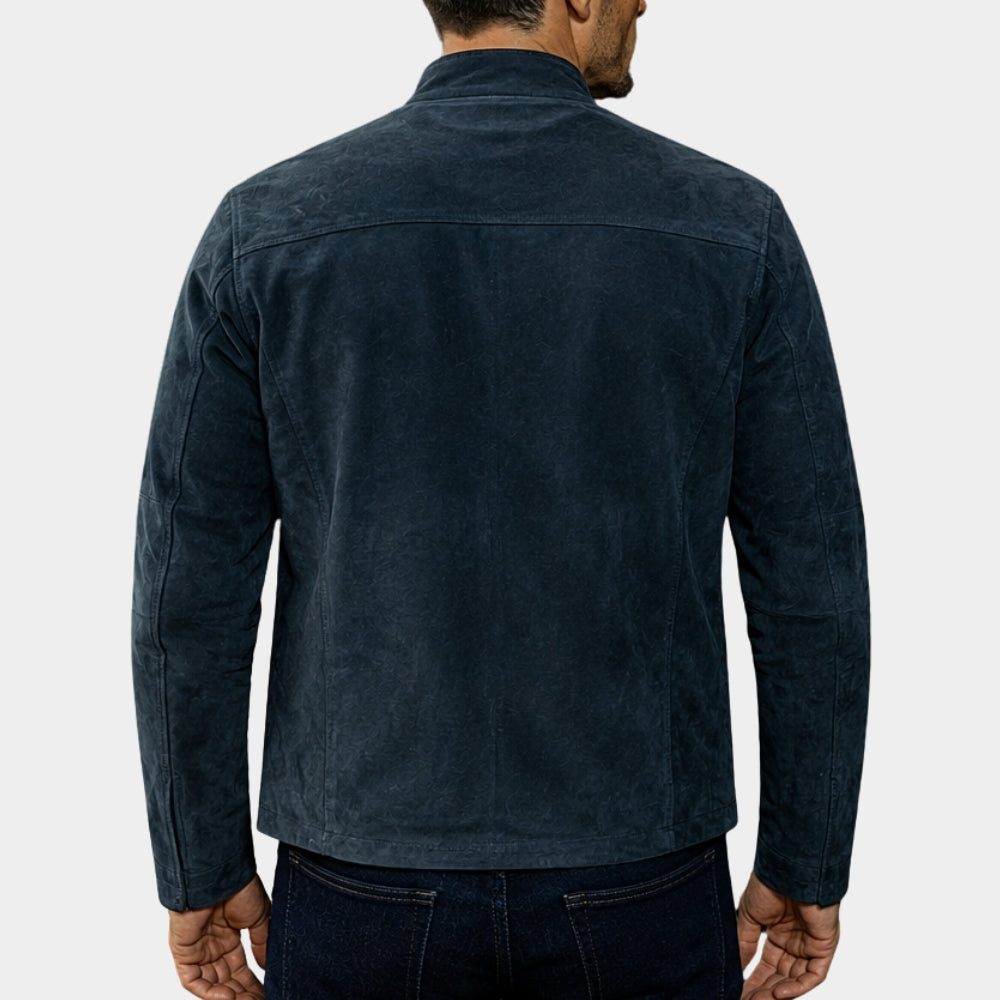 Tom Cruise Blue Suede Leather Jacket
