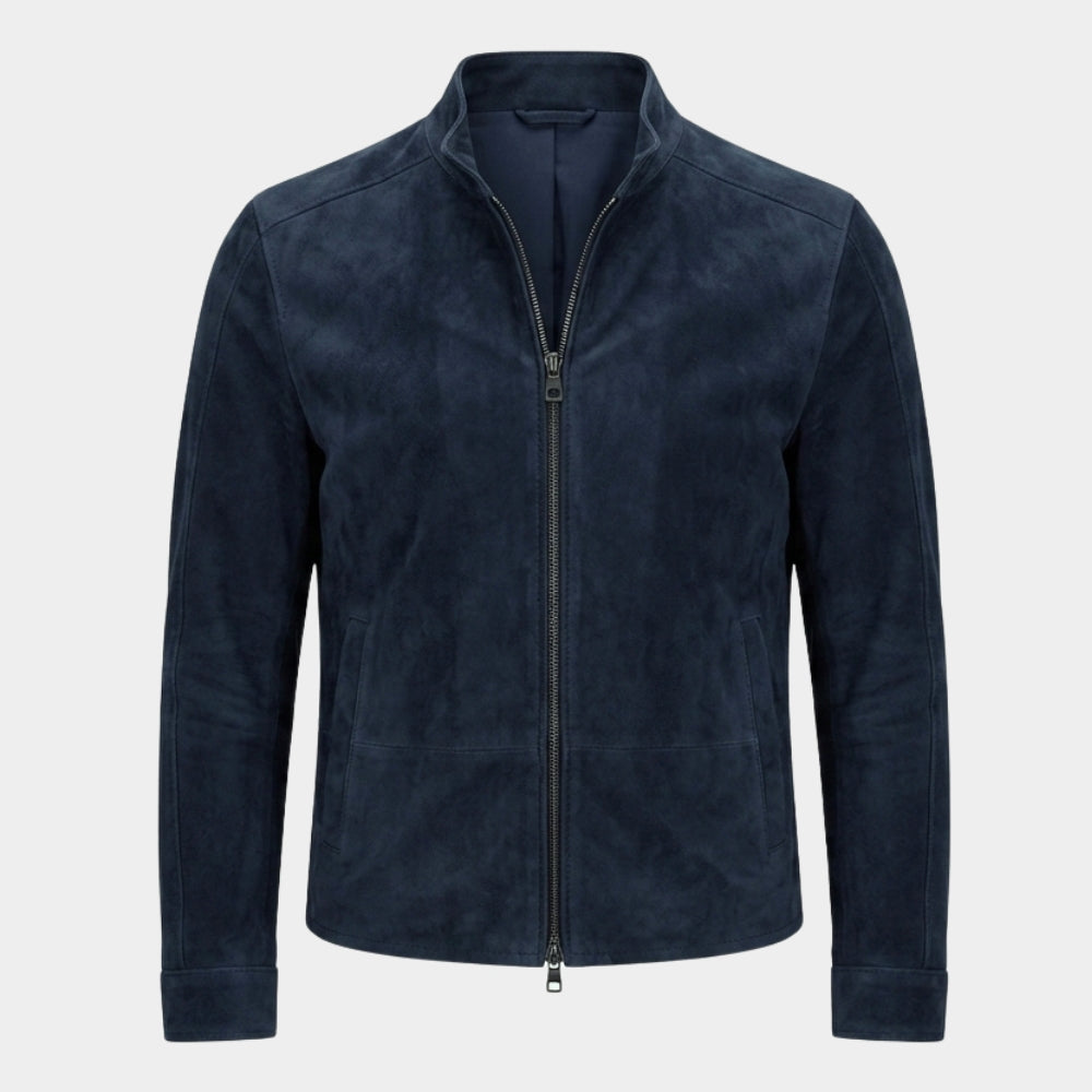 Tom Cruise Blue Suede Leather Jacket