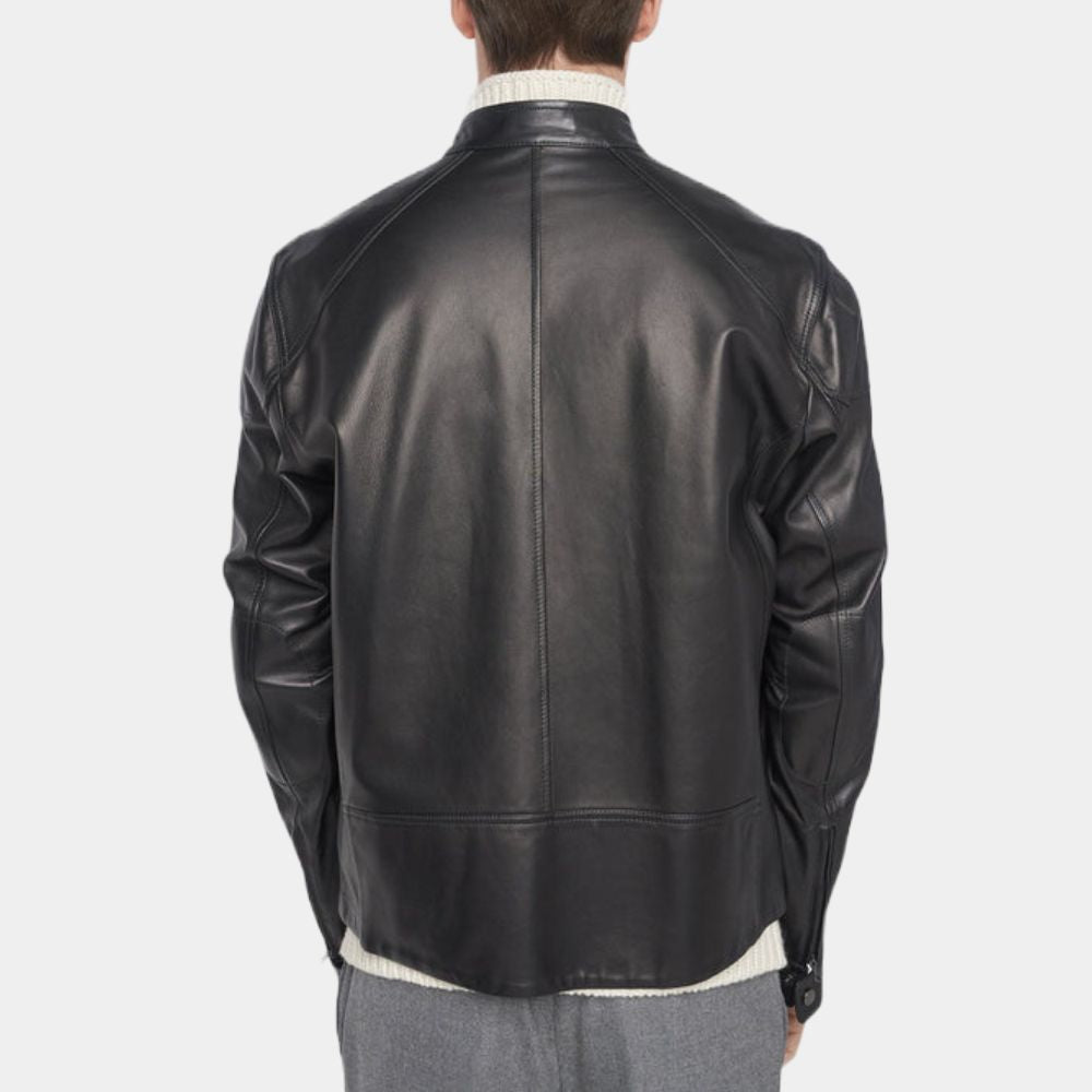 Tom Cruise Mission Impossible 7: Dead Reckoning Black Leather Jacket - Back View