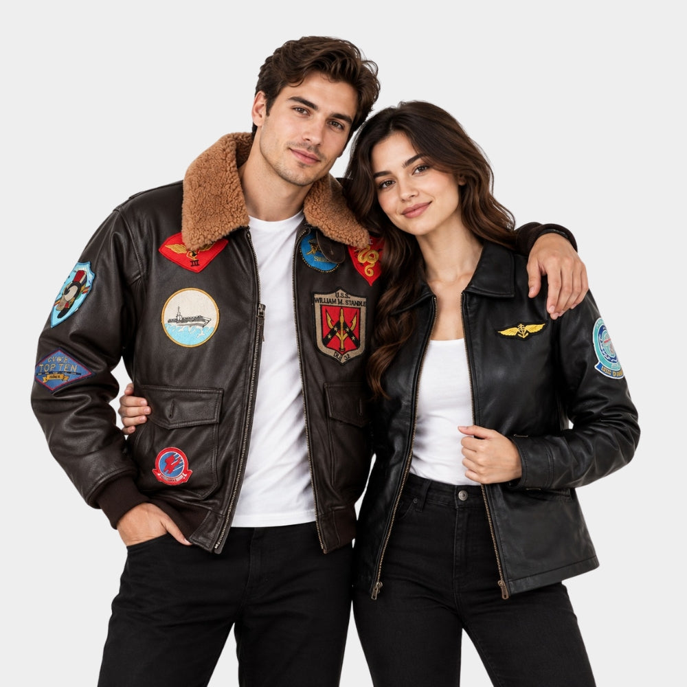 Top Gun Couple Costume Aviator Jacket