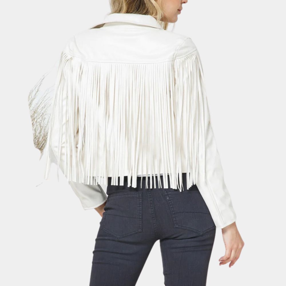 Totally Killer Classic Western Style Fringe Jacket - Back View