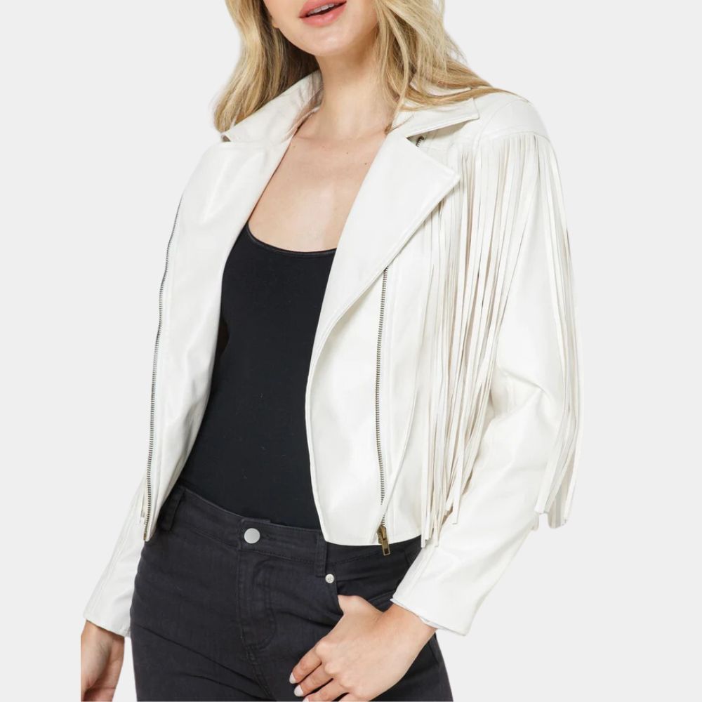 Totally Killer Classic Western Style Fringe Jacket - Front Posture View