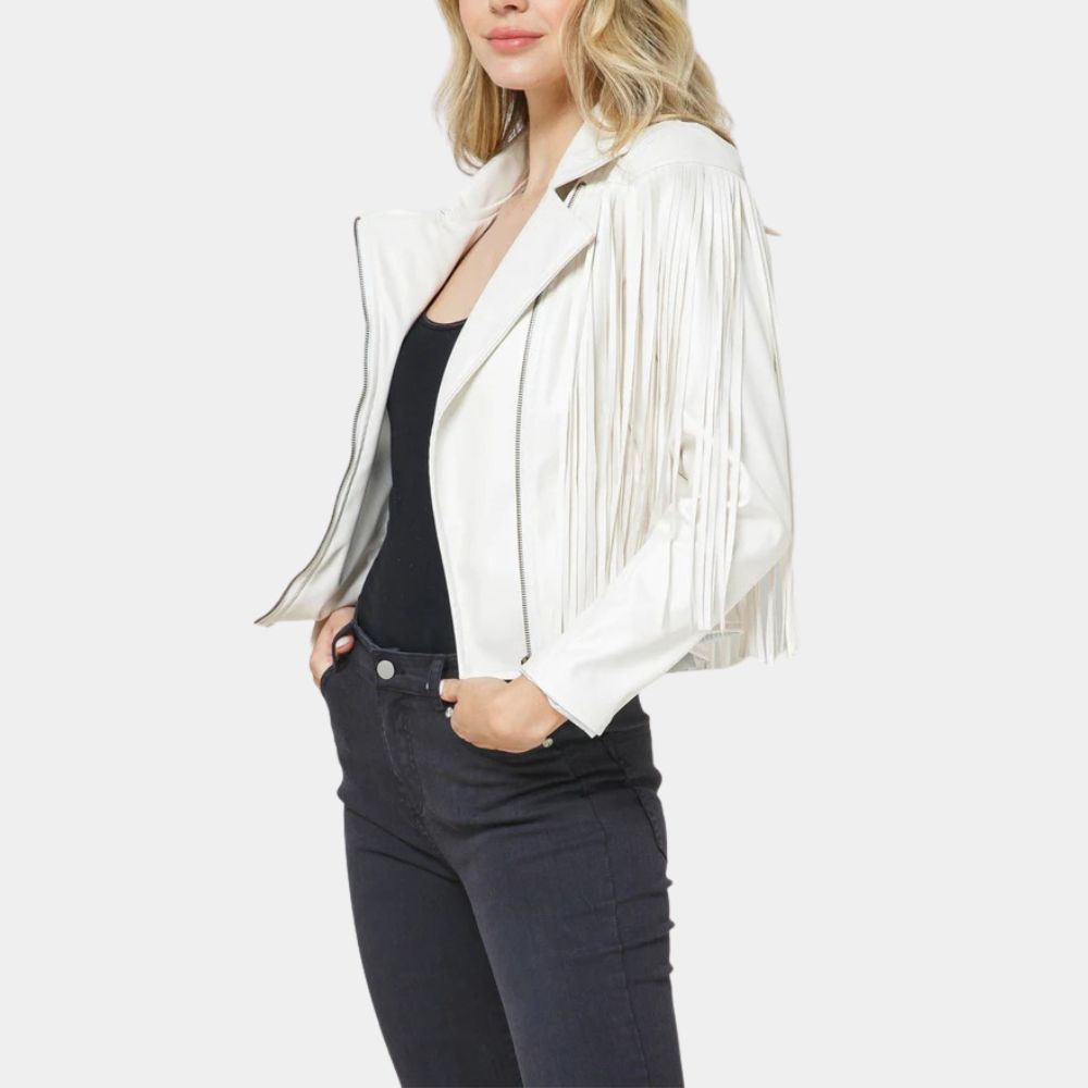 Totally Killer Classic Western Style Fringe Jacket - Side View