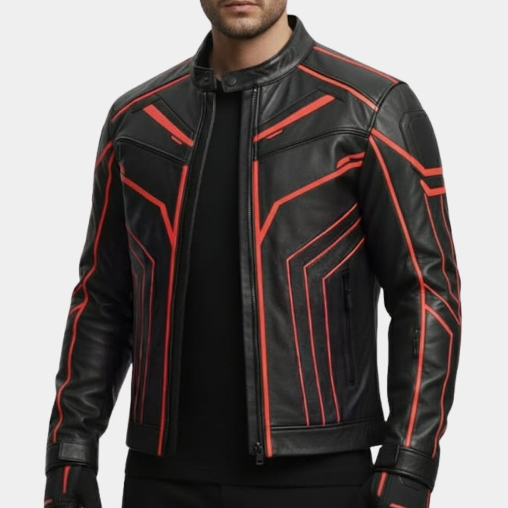 Tron: Ares Jared Leto Leather Biker Jacket