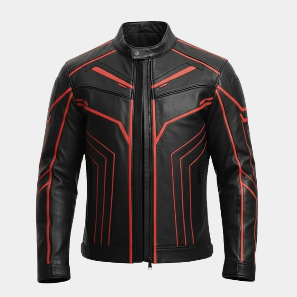 Tron: Ares Jared Leto Leather Biker Jacket