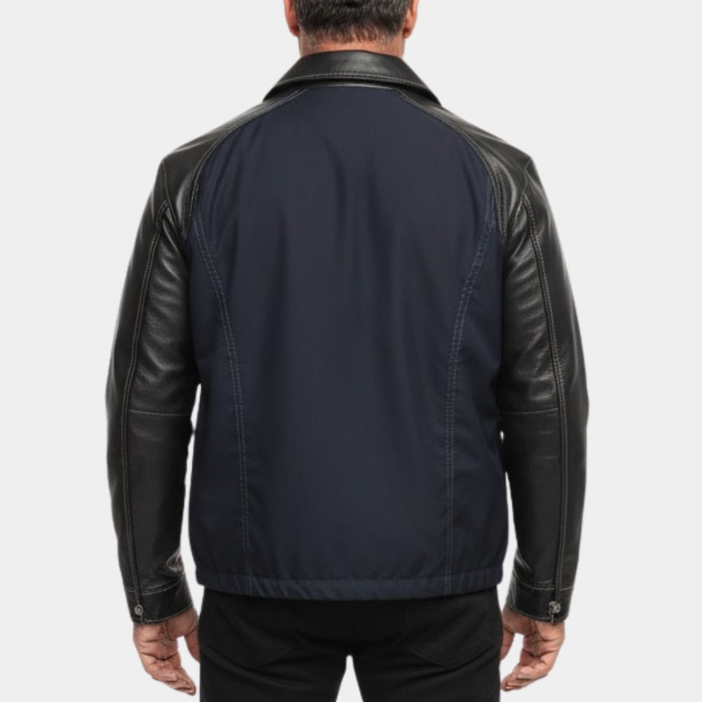 Tulsa King S03 Sylvester Stallone Black Leather Jacket - Back