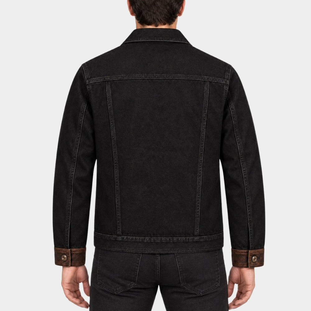 Tulsa King Tyson Mitchell Black Trucker Jacket