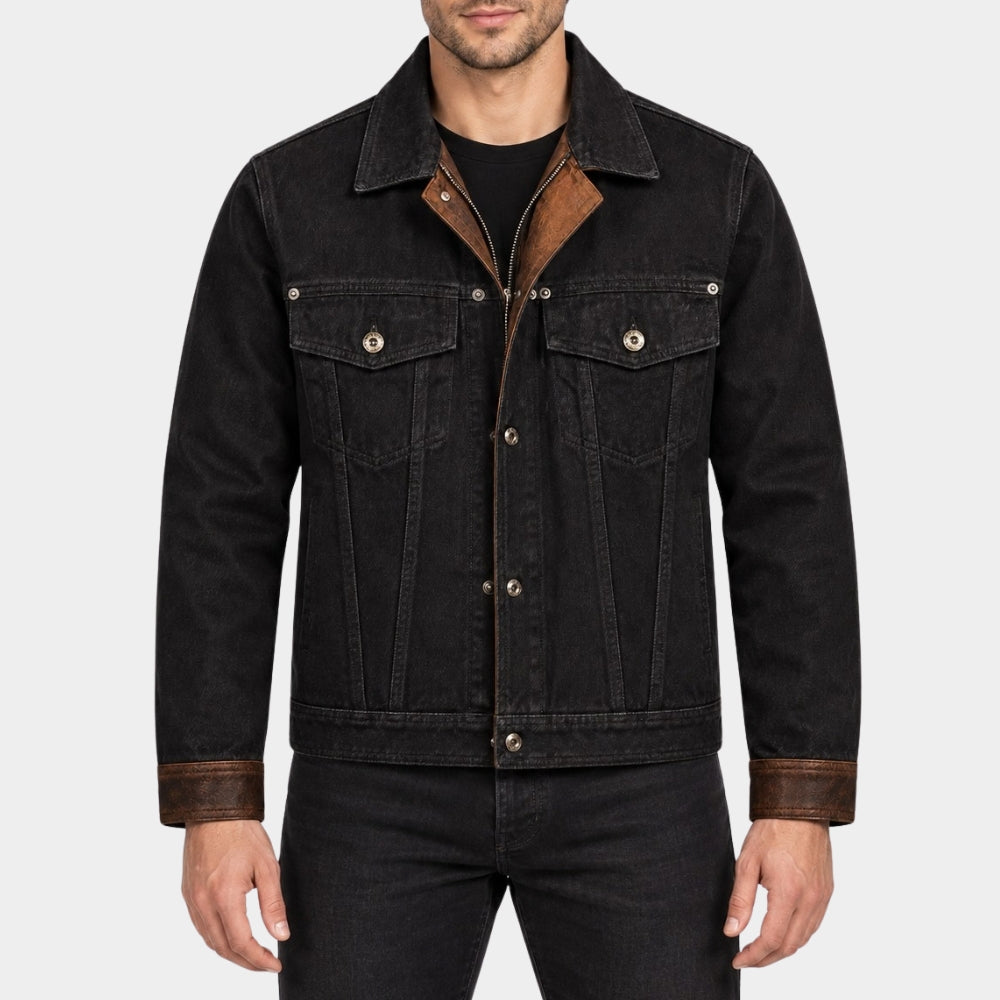 Tulsa King Tyson Mitchell Black Trucker Jacket