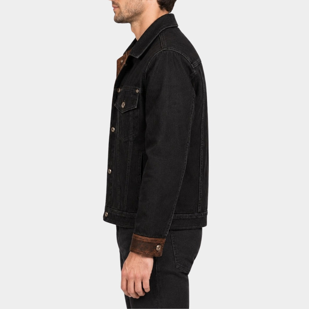 Tulsa King Tyson Mitchell Black Trucker Jacket