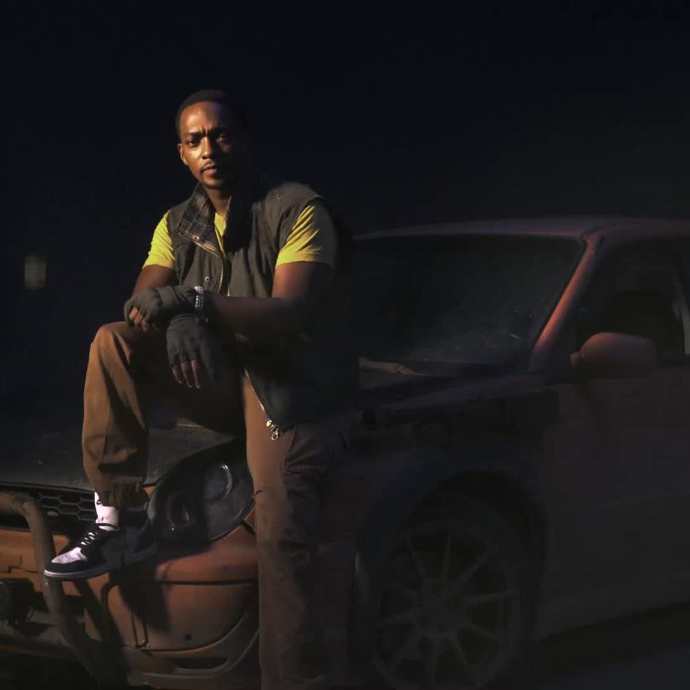 Twisted Metal Anthony Mackie Black Cotton Vest | John Doe Gilet - Character Front View