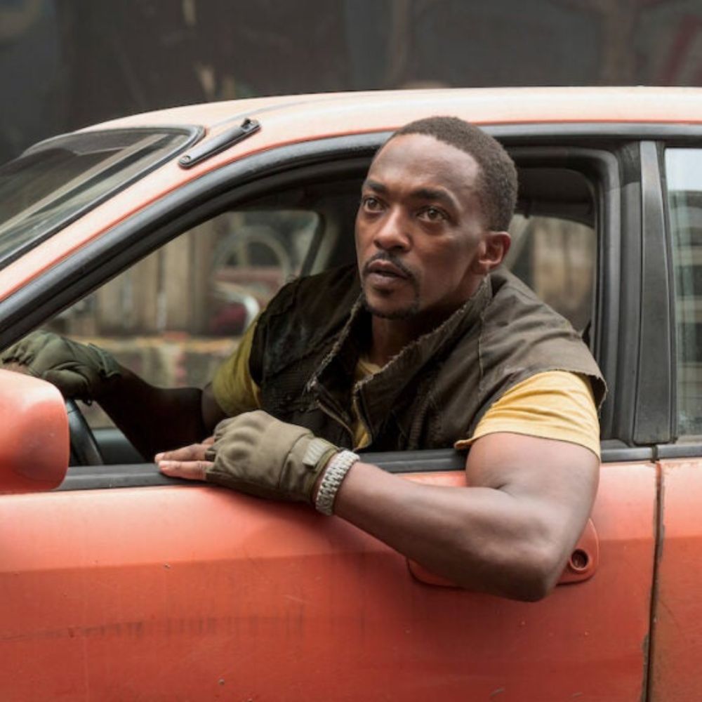 Twisted Metal Anthony Mackie Black Cotton Vest | John Doe Gilet - Character Side View
