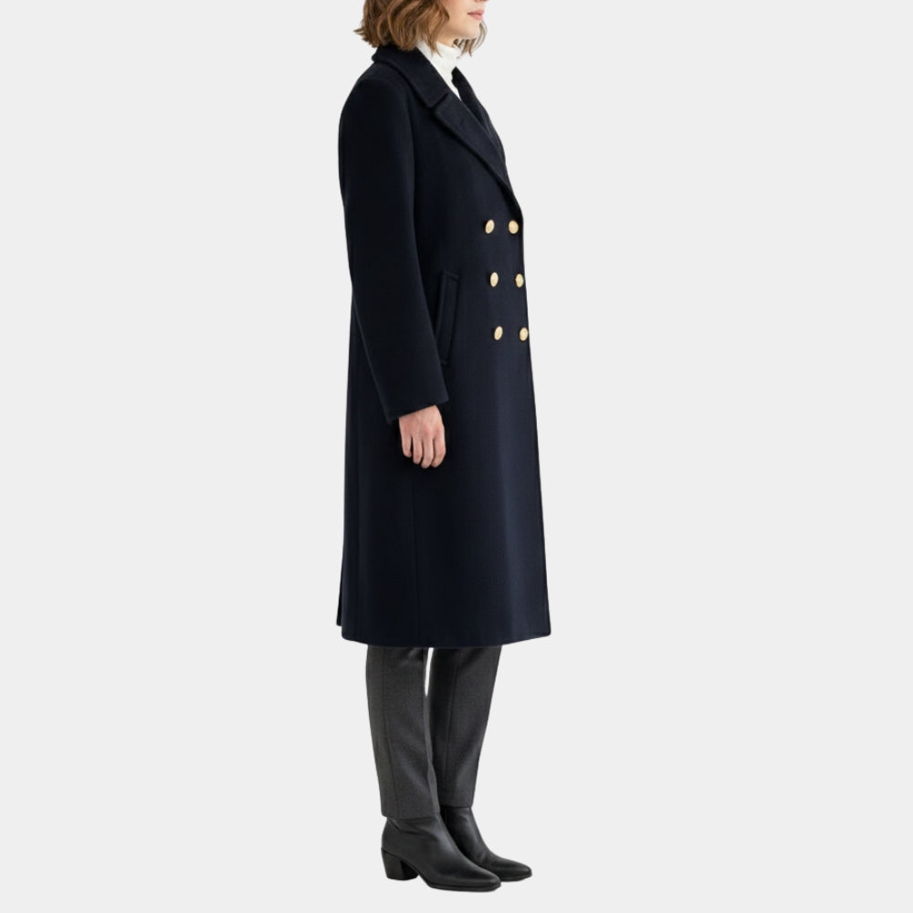 US Navy  Navy Officer Bridge Wool Blue Coat - Side View