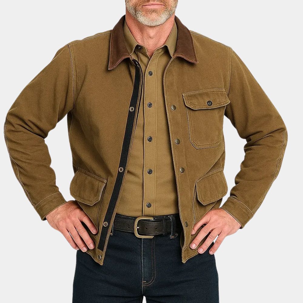 Untamed  S01 Kyle Turner aka Eric Bana Brown Cotton Jacket - Front View
