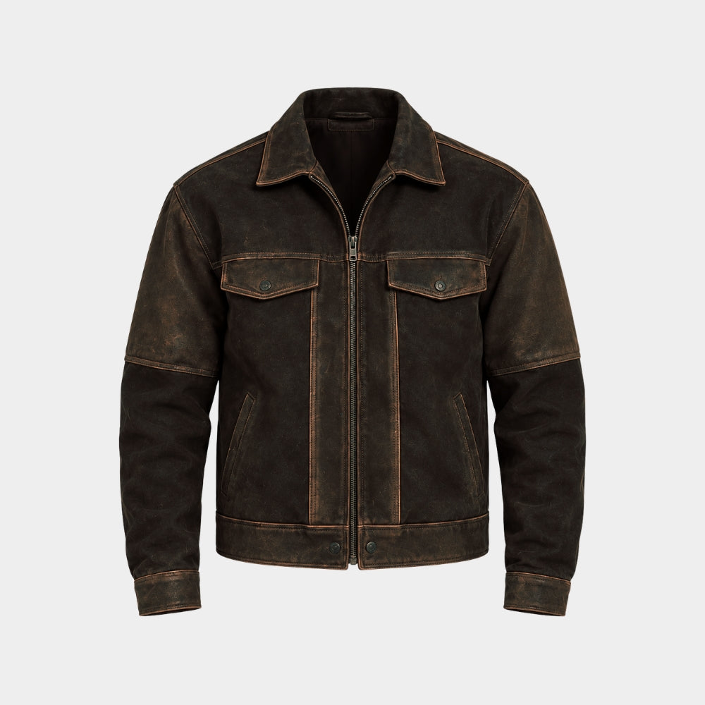 Vampire Carnival Kieron Moore Trucker Leather Jacket