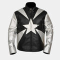 Vanilla Ice  Word To Your Mother Black and Silver Leather Jacket - Mannequin Front View