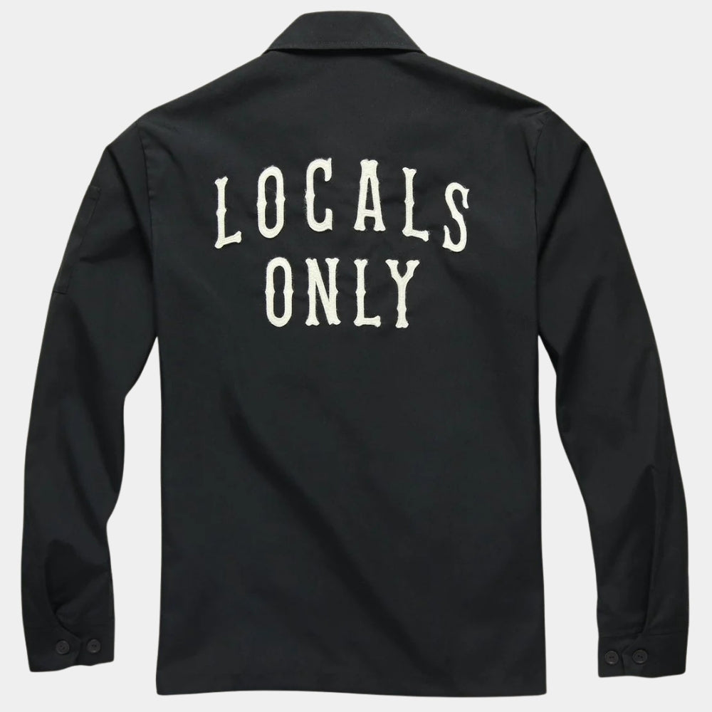 Venice  Lana Del Rey Venice Black Cotton Jacket - Mannequin Back View