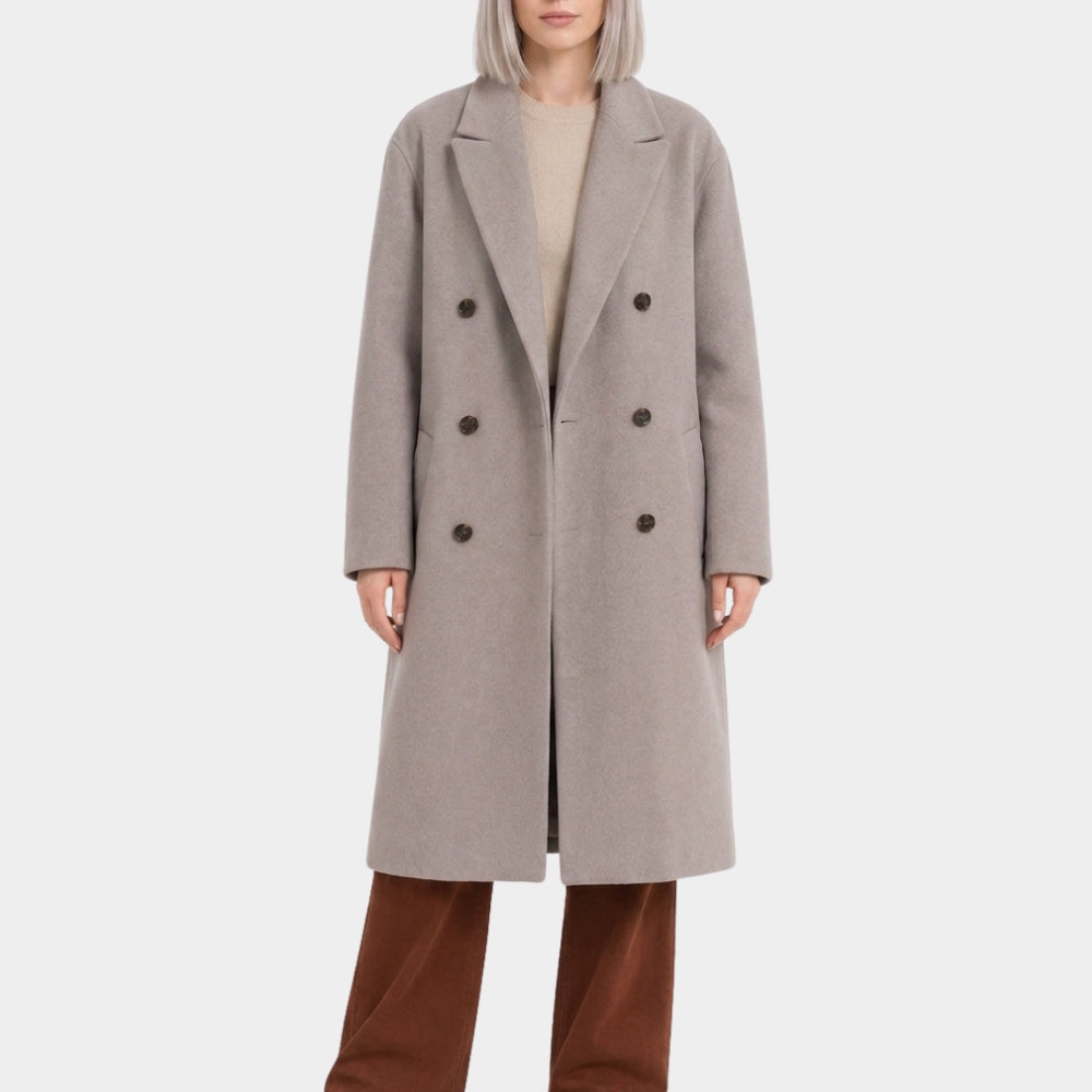 Verity Dakota Johnson Grey Coat