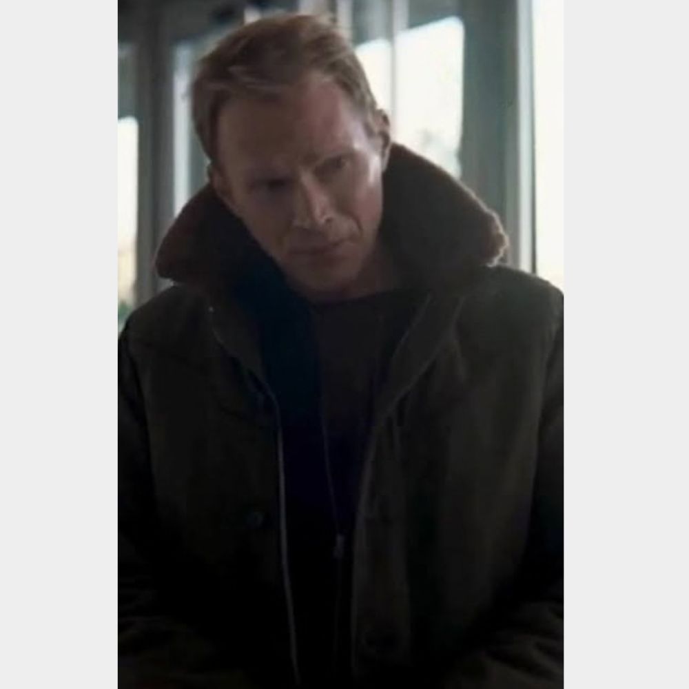 VisionQuest Paul Bettany Brown Shearling Collar Jacket