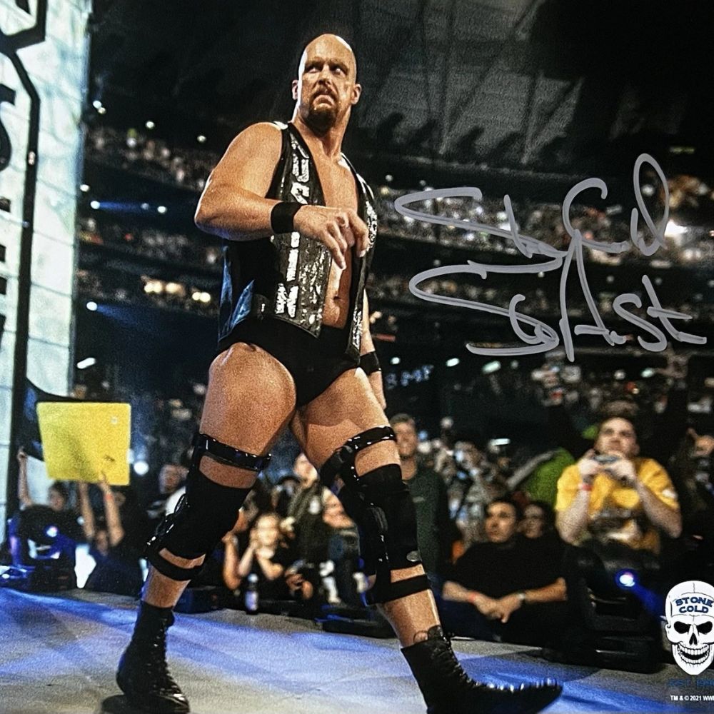 WWE  Stone Cold aka Steve Austin Black Leather Vest - Side View