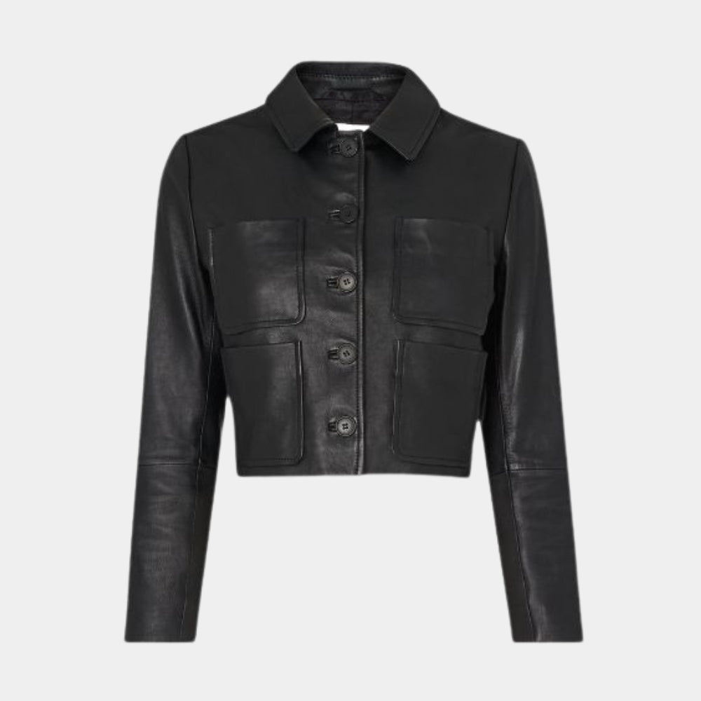 Wednesday Addams Black Leather Jacket