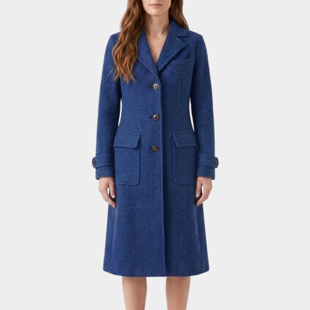 Wildwood Prue Mckeel Blue Wool Coat
