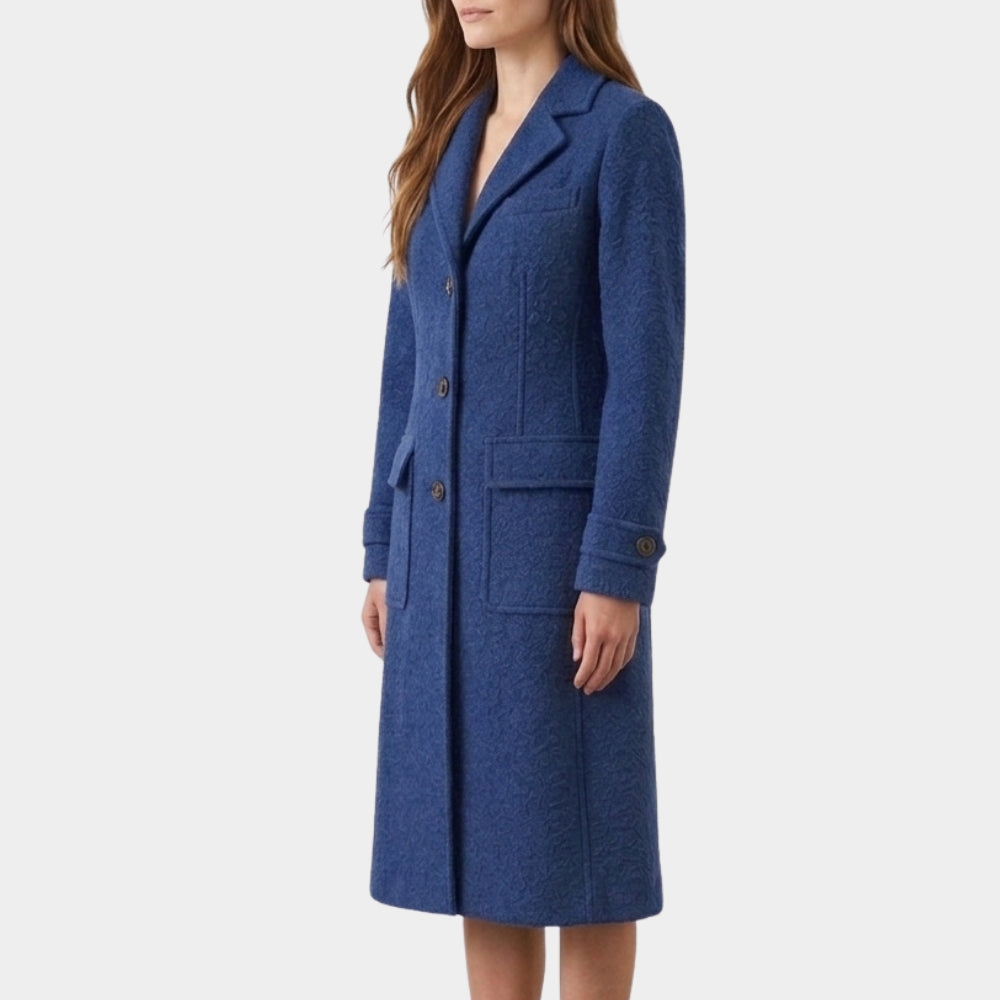 Wildwood Prue Mckeel Blue Wool Coat