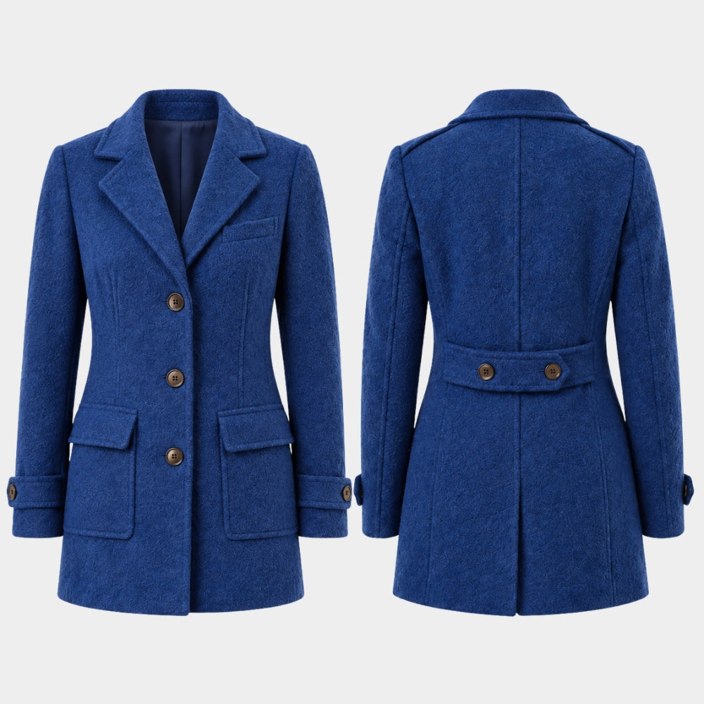 Wildwood Prue Mckeel Blue Wool Coat