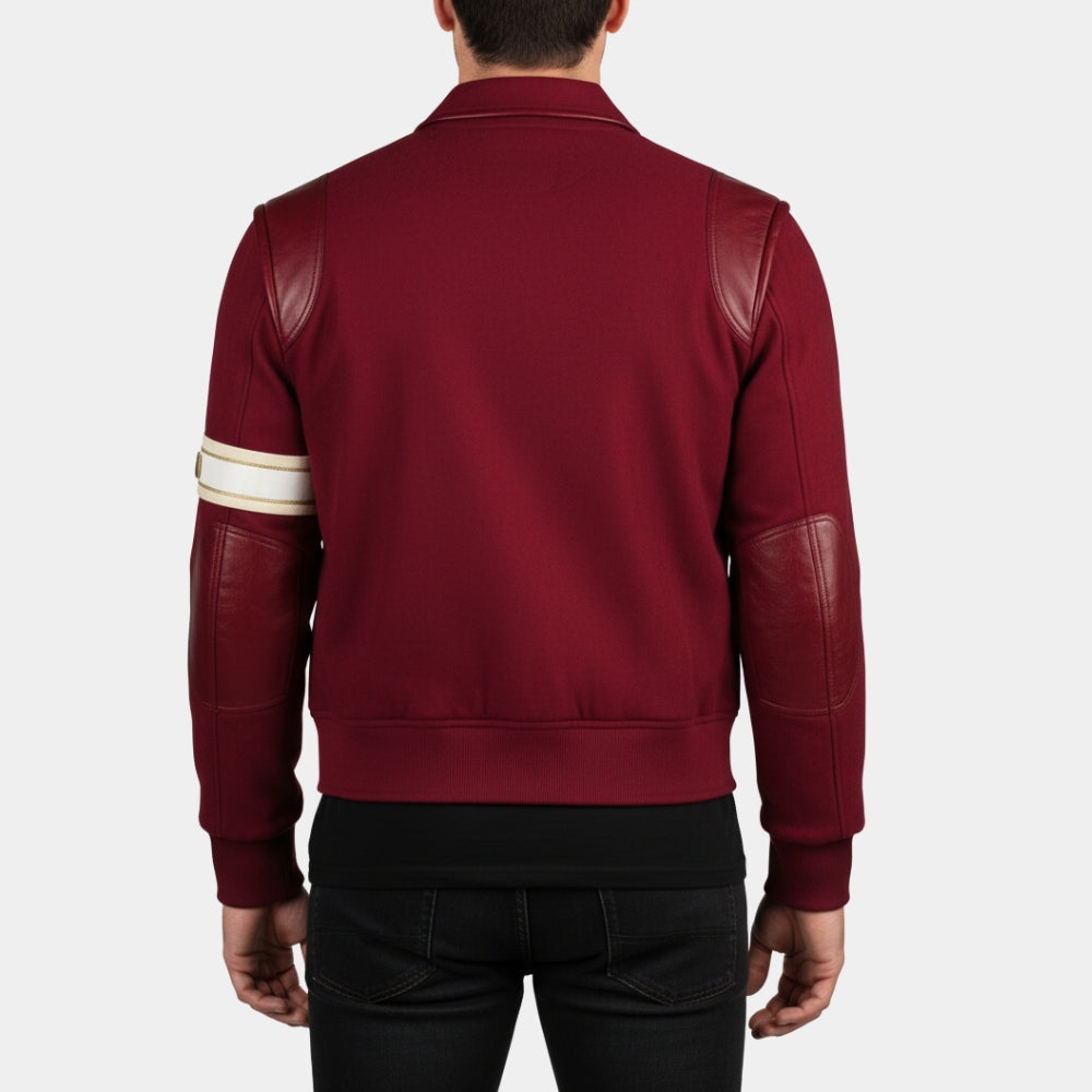 William Shatner  Star Trek V: The Final Frontier Red Leather Jacket - Back View