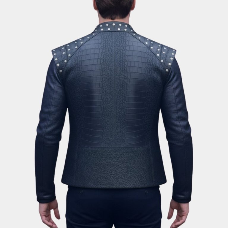 Witcher Season 04  Geralt of Rivia aka Liam Hemsworth Black Costume Jacket - Back View